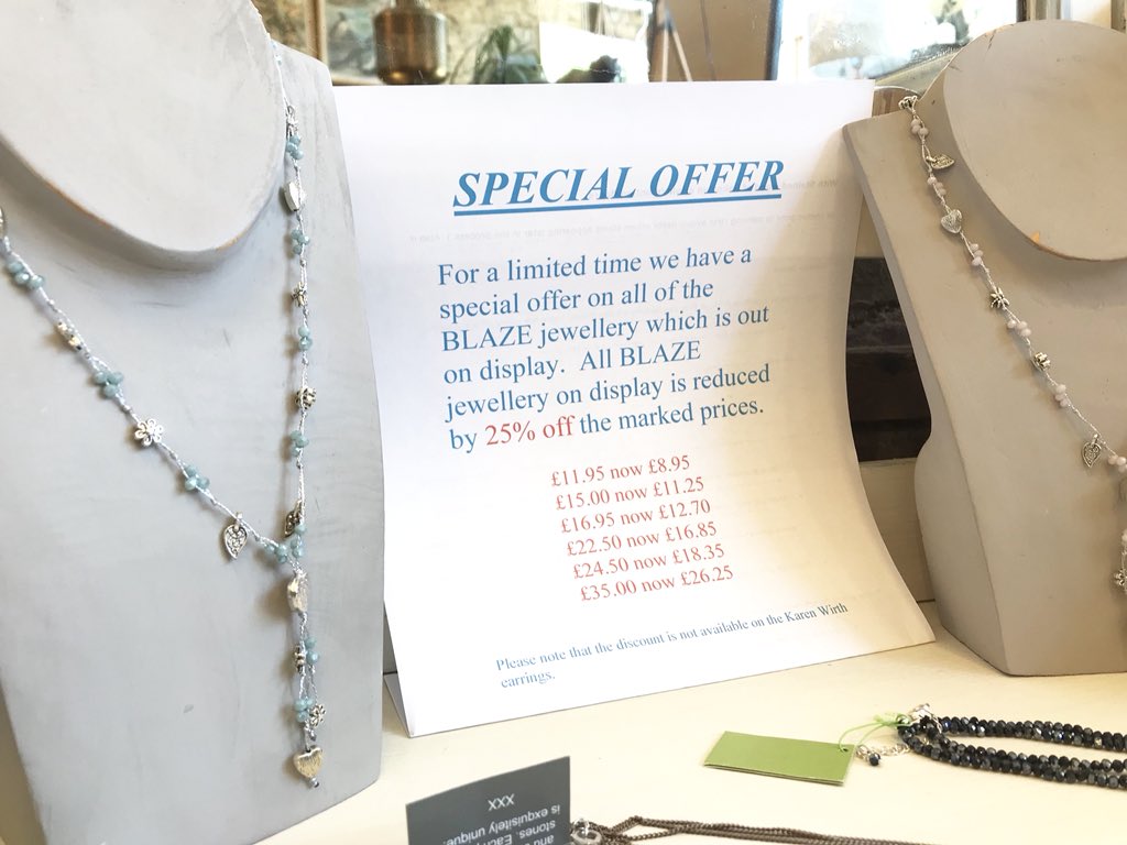 RoomRemedies's tweet photo. Fantastic savings on this gorgeous jewellery. 25% off limited time only. #RaynesPark #westwimbledon #shoplocal #shopsmartshoplocal #SmallBusiness we are open all day Saturday til 6pm https://t.co/LEH32psk7h