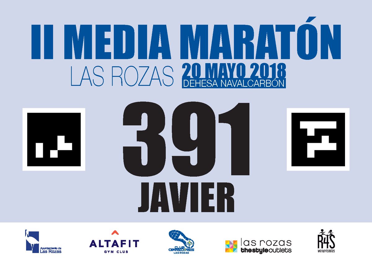 Run4S's tweet image. ¡¡Ya tenemos los diseños de los CAMISETAS y DORSALES!!

¿Veis los CÓDIGOS del dorsal? 😲📸
Serán los que os detecten para las fotos, llevad los dorsales bien colocados 😁 👉 Tecnología @Pic2GoSpain #MMRozasR4S

¡CORRED, SÓLO QUEDAN LAS ÚLTIMAS PLAZAS!
👉 mediamaratondelasrozas.com