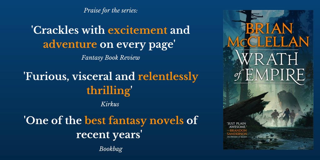 orbitbooks's tweet photo. Gunpowder and magic collide as the adventure continues in @BrianTMcClellan's WRATH OF EMPIRE - out now! #godsofbloodandpowder https://t.co/EEOMteiEMK