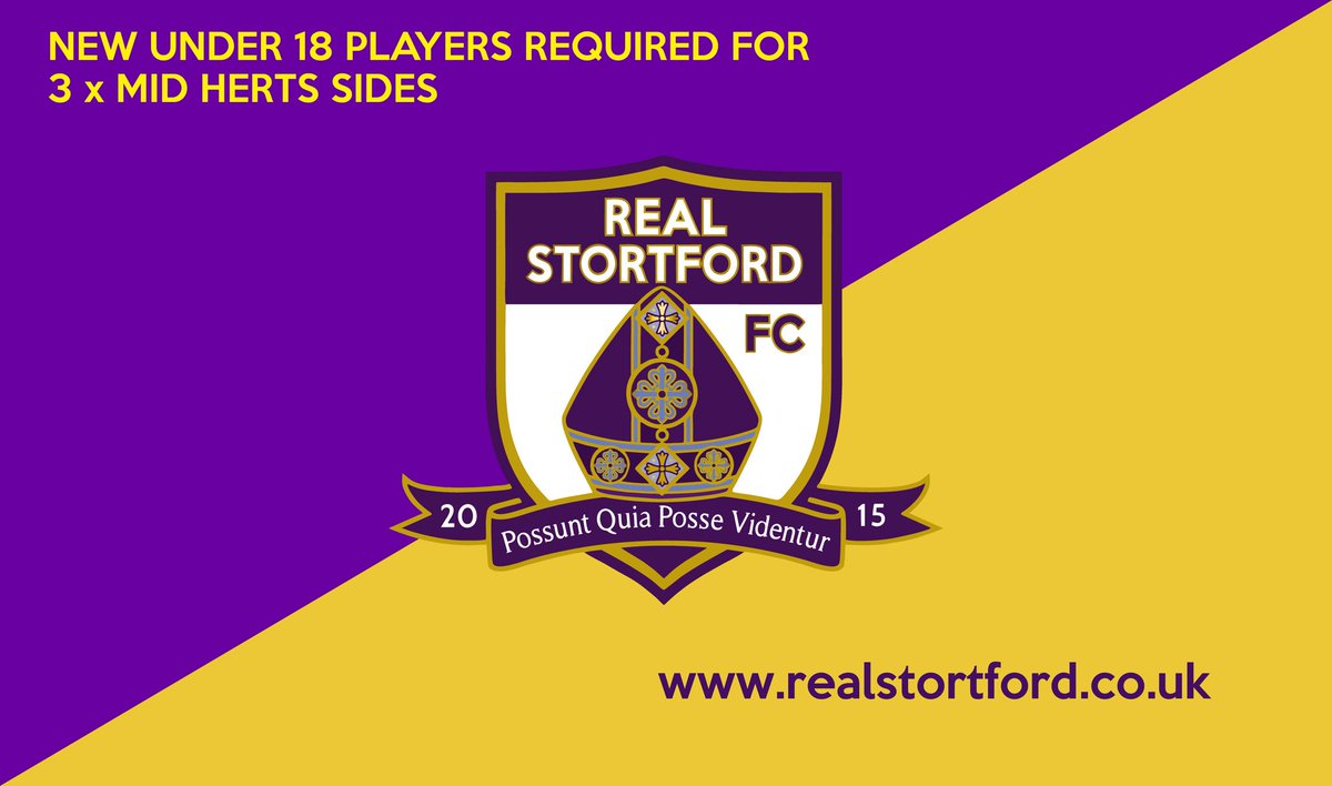 RealStortford's tweet image. Open Training Sessions for our 3 @midhertsrml U18 teams. All standards catered for - pm for further details. #CORS