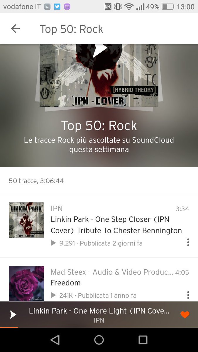ValeIPNMusic's tweet photo. #MakeChesterProud
@ChesterBe
@linkinpark
@mikeshinoda
@heydudeimadam
@lorenzoerr
@IPN96official
#LinkinPark
#SoundCloud
@SoundCloud
Thank you
Top 50: rock
#Onestepcloser
#ChesterForever
#ChesterBennington
#IPNCover
#IPN
@wbr
Cover by IPN @IPN96official https://t.co/yli5sSaugf