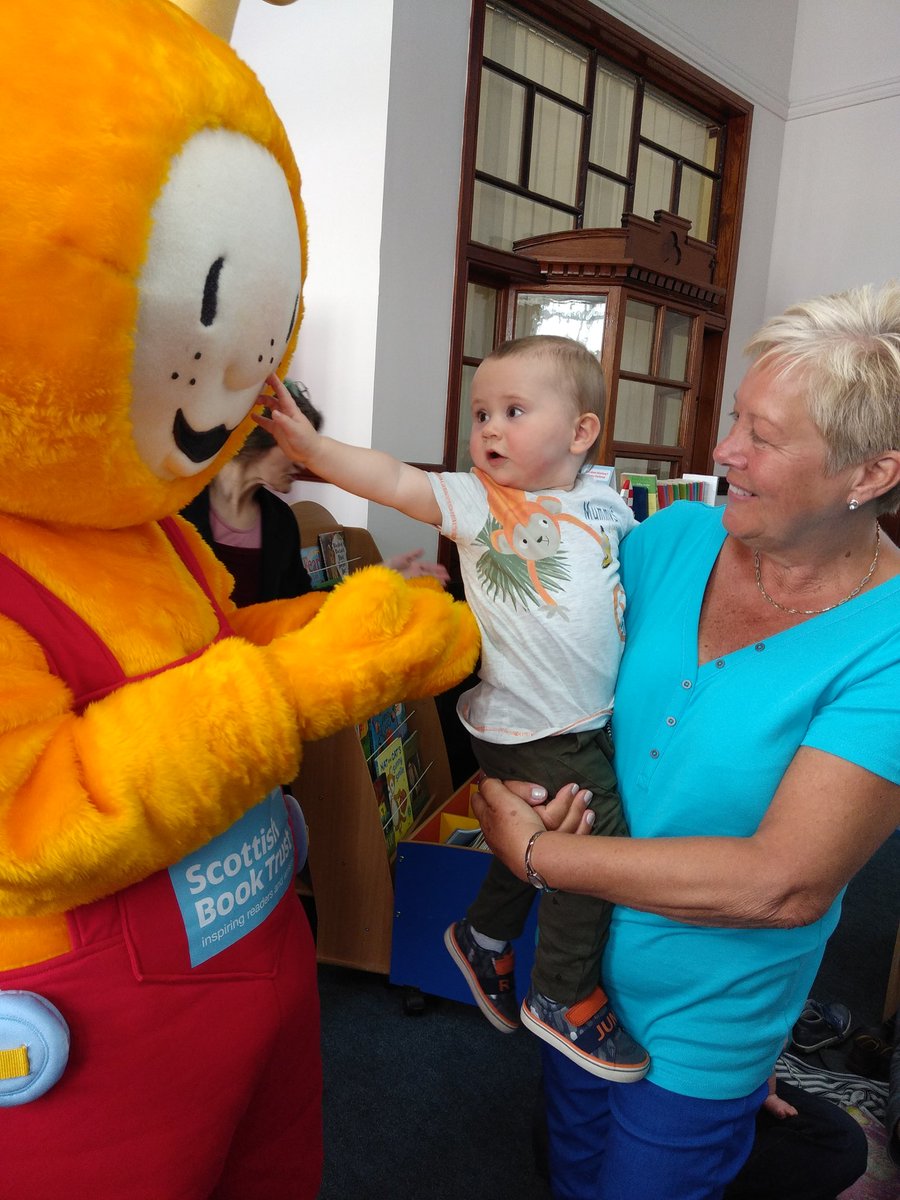 StirlingLibs's tweet photo. Garry and Gran got to meet Bookbug!! Great fun in Dunblane this morning. #OffThePage2018 #BookbugWeek https://t.co/lH1GeQRRqI