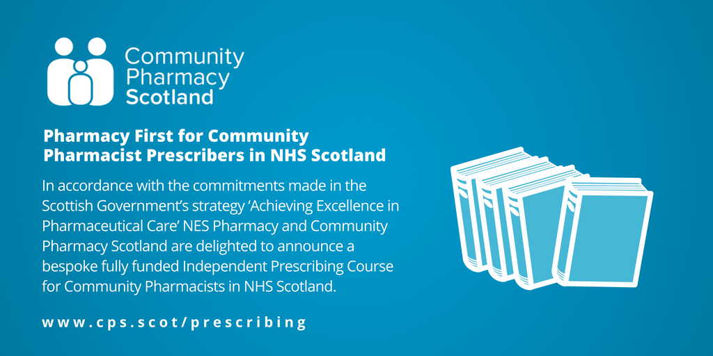 CPharmacyScot's tweet photo. Great recognition of the potential role of community pharmacists through this bespoke IP course. Pharmacy First for prescribers! Take a look at our website for more details https://t.co/KZTsO13RBm @NES_Pharmacy #achievingexcellence #cpsvision https://t.co/nVAWJuejmj