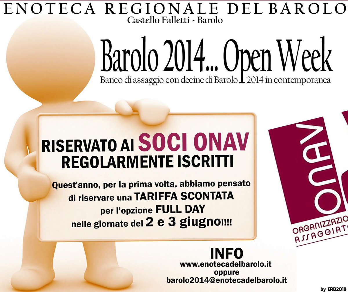 Non mancate! Oltre 100 #Barolo 2014 in #degustazione! @OnavNews <a href="/onavRE/">ONAV Reggio Emilia</a> <a href="/OnavTreviso/">ONAV TREVISO</a>