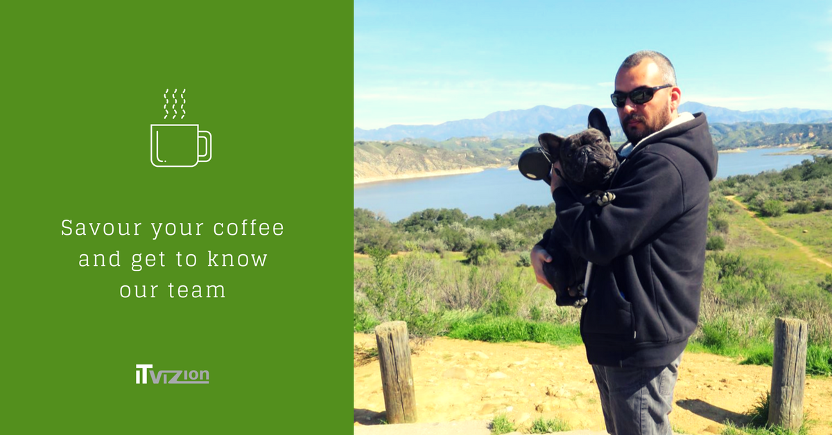 itvizion's tweet photo. One of our software development gurus, Max knows more quick-key shortcuts than anyone else in the company.  If he takes a break, he will usually talk about his best friend Teal'c, whose name is inspired by a character in one of Max's favorite SciFi series. #itvizion #team https://t.co/kEPnNI8ABw