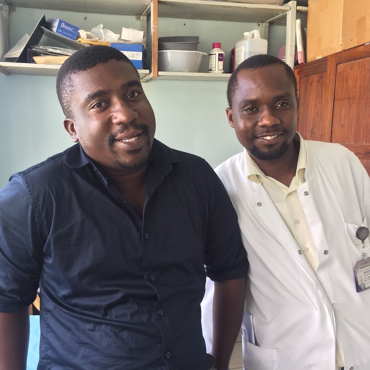MissionRestore's tweet photo. These are our partners, Dr. Francis and Dr. Phillip. Last week the operated together on 10 complex patients at Bugando Medical Center. They're instrumental to the growth and future of BMC's Burn Unit! #operatingtogether #safersurgery #globalsurgery #globalhealth #burnmanagement https://t.co/E1lRp9mvXQ