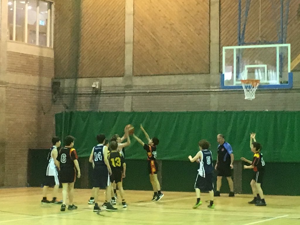 AbbeyCBSSport's tweet photo. Great morning so far in the Antrim Forum for Year 8 Basketball, draw at half time in first match against Aquinas 🏀 @Abbey_CBS https://t.co/5na3LTbqbn