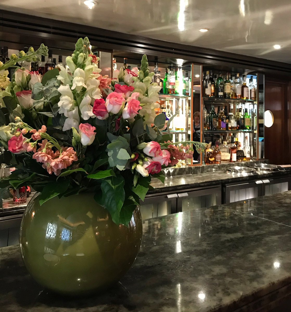Some beautiful new flowers have just arrived at the bar from <a href="/academyflowers/">Academy of Flowers</a>