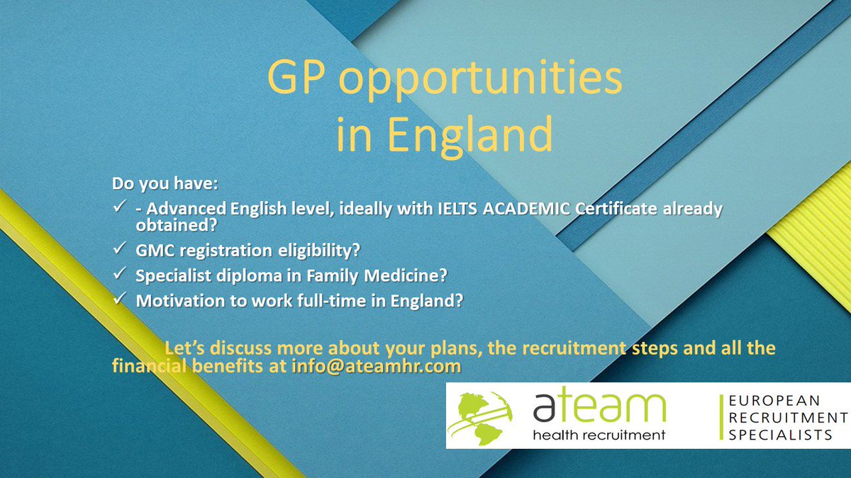 a_team_hr's tweet photo. Family Medicine Doctors are welcome to apply for an attractive training and employment scheme: info@ateamhr.com https://t.co/cCEga6wdkw