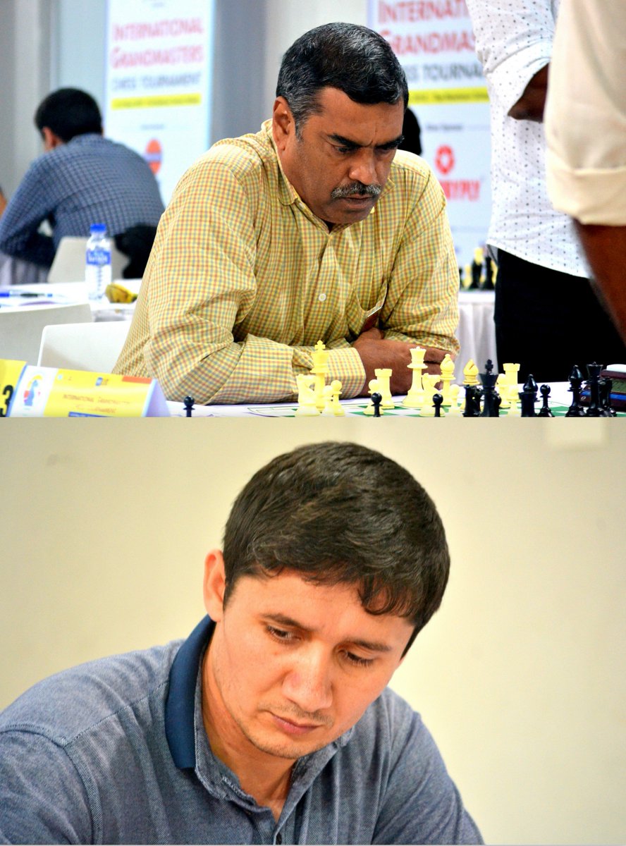 DBCAChess's tweet photo. And Game of the Day Award for the 2nd and 3rd Rounds go to International Masteres D.V.Prasad and Muhammad KhusenKhojaev of Tajikistan. #KolkataOpen2018. Thanks to all who participated. Continue voting our polls at our Facebook page https://t.co/q3l7jUWBnC https://t.co/Xv23kufpQr