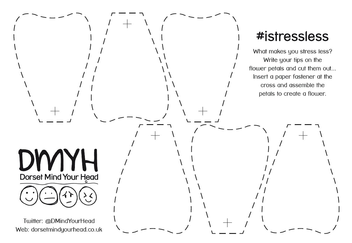 skills_learning's tweet photo. It’s Mental Health Awareness Week and we are taking part in the @DorsetMind #istressless campaign! Why not take part and design a #istressless flower using their template? #MHAW18 https://t.co/MyUzQx7ytn