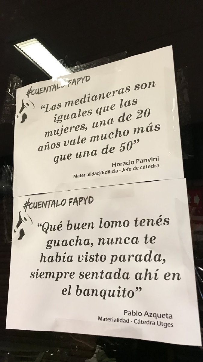 maicapp's tweet photo. Las estudiantes de arquitectura empezamos a hablar y en mi universidad pasó esto. ¿Escuchan ese ruido? Es el patriarcado cayéndose. https://t.co/38v5X0e1ip