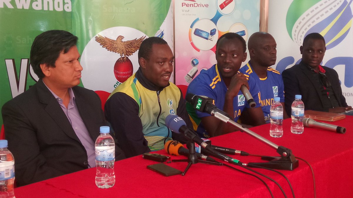 RwandaCricket's tweet photo. According to #Dusabemungu Hirwa Eric - Captain of the Rwanda National Cricket Team, this is the first time @RwaCricketAssoc is hosting a national team. He emphasized that playing against an experienced #Zambian team will boost their preparations ahead of the #WorldT20Qualifiers https://t.co/EURCtCmw6u