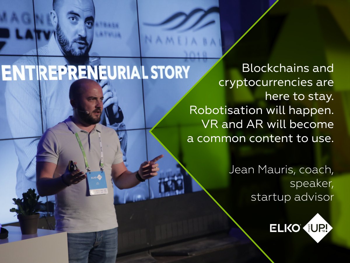 ELKO_Group's tweet image. &quot;Everything changes. It&apos;s not the big fish that eats the small fish anymore. It&apos;s the fast fish that eats everyone else,&quot; Jean Mauris. Watch our LIVE broadcast from #ELKOmeetUP on our website - elkogroup.com/events/meetup