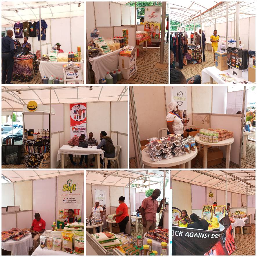 LSETF's tweet photo. We are live! The 2nd programme of the Nigerian Associate of  Small Scale Industrialists(NASSI) MSME Trade Fair in collaboration with the @followlasg at Adeyemi Bero Hall,  beside Shoprite Alausa, Ikeja, Lagos. 30 LSETF beneficiaries are at the fair. Come &amp; support them! #MSMEFair https://t.co/rAky2lbyI8