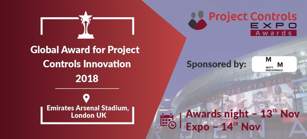 Global Award for Project Controls Innovation 2018! Welcoming delegates from around the world to enter in the awards. Focusing on project controls innovation and driving a high standard of work in the industry. Enter before the deadline on the 15th June! buff.ly/2HsNROL