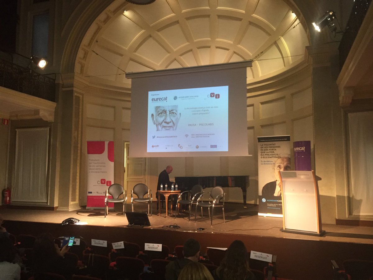 Acabem de participar en la jornada #InnovacióSocialBCN18 organitzada per <a href="/Alzheimer_Cat/">Alzheimer Catalunya Fundació</a> i <a href="/Eurecat_news/">Eurecat</a> Un debat molt interessant sobre com la tecnologia pot ajudar a la cura de les persones grans i quins reptes esplantegen. Gràcies per convidar-me!