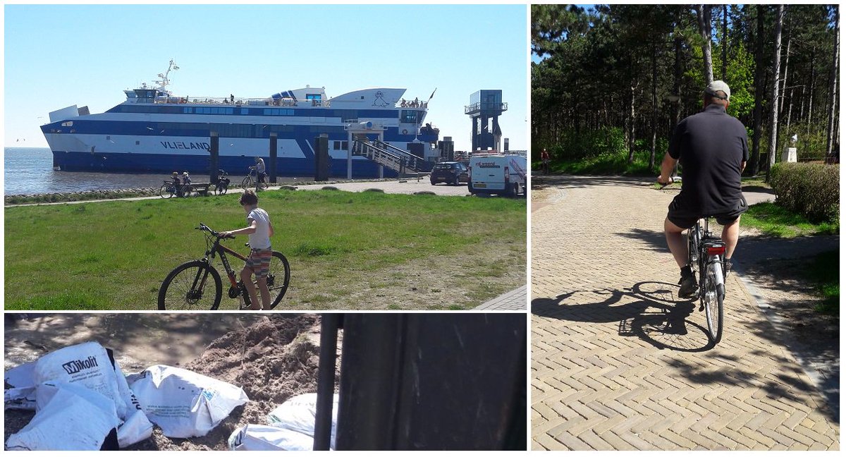 Op de boot naar #Vlieland en vanaf daar op de fiets naar de boorlocatie! Het is natuurlijk verboden om als gast de auto mee te nemen naar het eiland. Gelukkig was het mooi weer om te boren en te fietsen! 😀🌞 #boorlocatie #waterbron #Vlieland