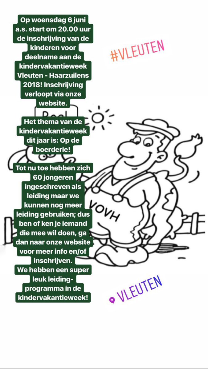 stichtingvovh's tweet photo. Kindervakantieweek #Vleuten - #Haarzuilens 2018 https://t.co/Wqeso3MLD8
