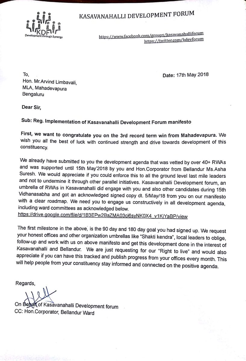 kdevforum's tweet photo. @bjparvind,congrats!Your govt is sworn & now lets focus on #righttolife for #kasavanahalli ppl.We appeal through this medium to start the #90day,#180day goal @ https://t.co/htqlZhI6Uc DONT blame govt formation as entire admin,bbmp has been idle since elections announced @WFRising https://t.co/OfINTw4PDv