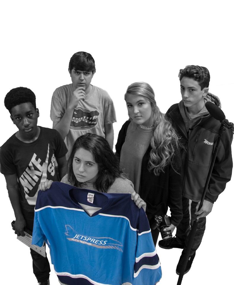 JetsPressJCHS's tweet photo. @ThatKevinSmith We're not above bribery! BEHOLD this one-of-a-kind hockey jersey! We are a nationally recognized group of high school filmmakers who would love to hear just 5 min. of sage advice from our greatest inspiration. PLEASE DM us either way! We want to get this to you! https://t.co/c2wtR0R1X6