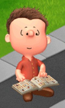 PeanutsTale's tweet photo. #Shermy just #loves to #sort through his #sticker #album in the #Adorable #Family #Friendly #Mobile #Game! #Peanuts #Snoopy's #Town #Tale :) https://t.co/8uAOeusVLh