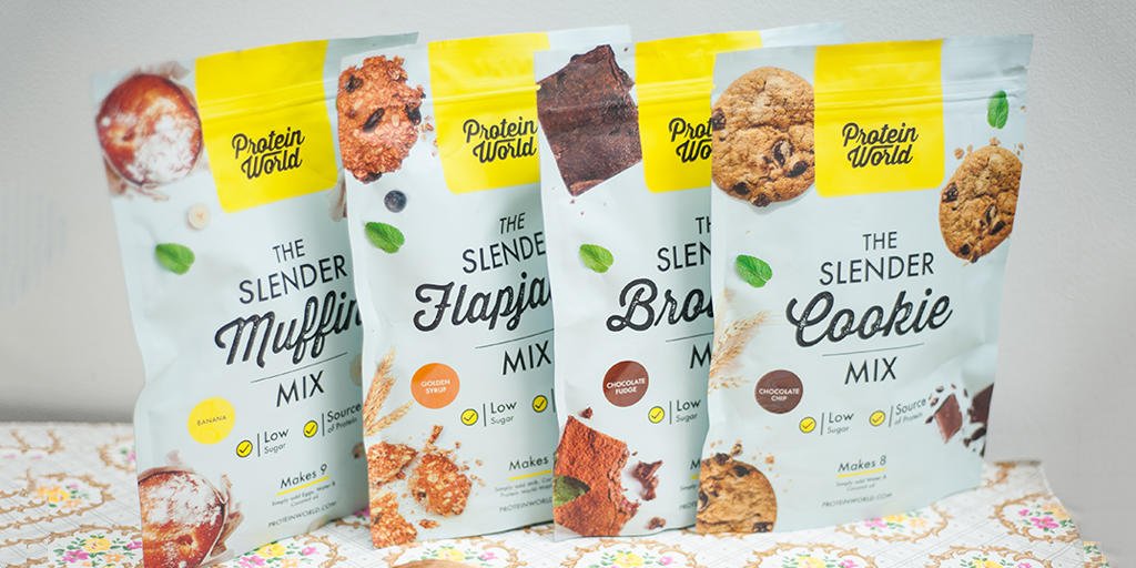 ProteinWorld's tweet photo. Slender Baking is now live! ๐ช๐จโ๐ณ At under 128 calories, you can now indulge in Chocolate Fudge Brownies, Chocolate Chip Cookies, Banana Muffins and Flapjacks that taste delicious with none of the guilt! Shop ๐https://t.co/IrN3assLki
#PWBakeOff #WorldBakingDay https://t.co/1iT0toGmzN