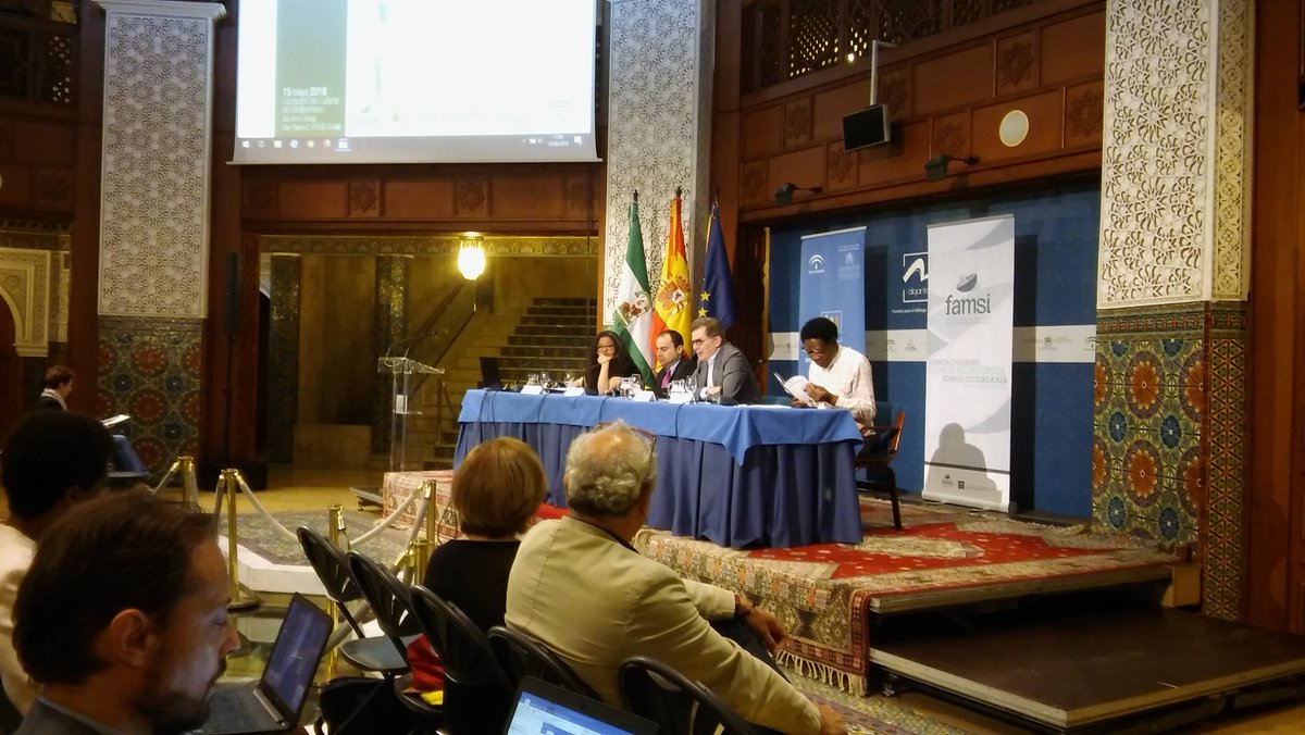 SerRefugio's tweet photo. La MAR presentada en Seminario Internacional Andalucía Integradora "Las redes de ciudades como instrumento de acción local y cohesión social" organizado por @FAMSI_Solidario, de la mano de Mercedes López Carrión, Diputada territorial y alcaldesa @AytoCampofrio. #SerRefugio https://t.co/IRheDy2hYc