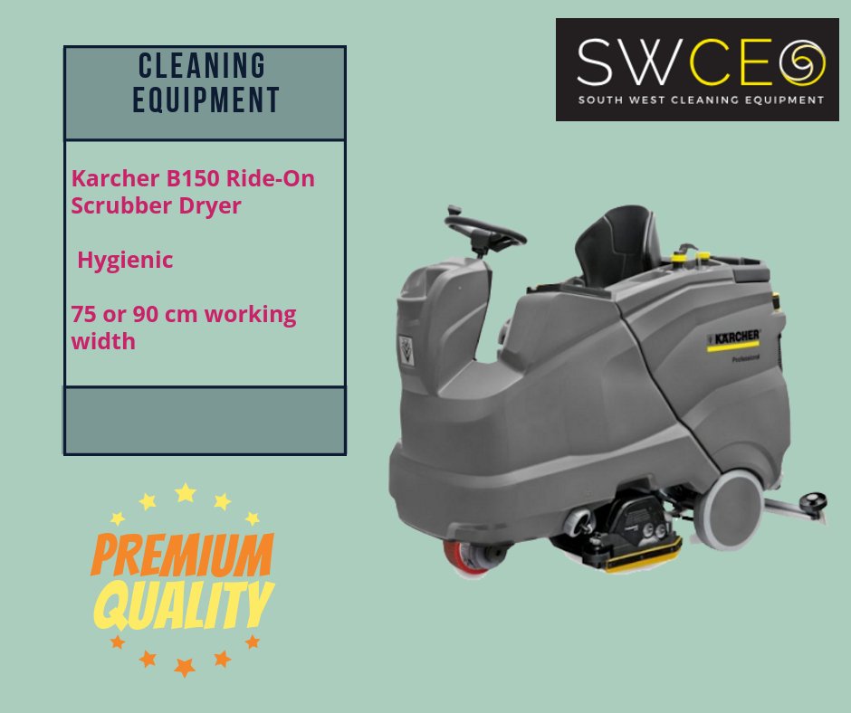 Try our new Karcher B150 Ride-On Scrubber Dryer!

It is a battery-operated on-site scrubber. It is very agile and also achieves the widest-angle inner surfaces.We are providing you free delivery over £300.

For more details contact us. goo.gl/oz1YBC

# cleaning