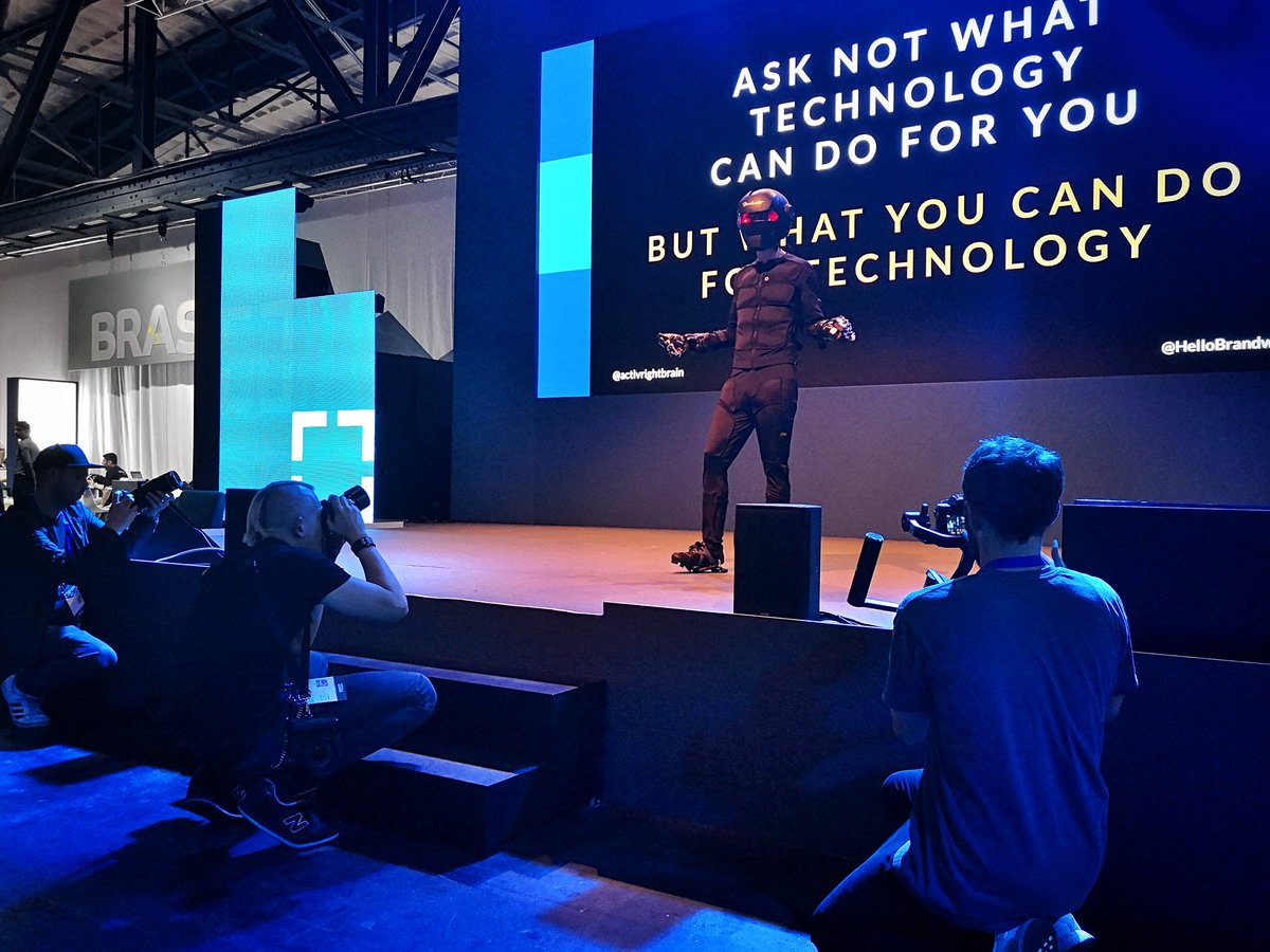 activrightbrain's tweet photo. Yesterday, my closing keynote at #CUBETechFair in #Berlin focused on turning fiction into fact (FACTion). Featuring #XR #VR #AR #AI #Wearables #Mobility #IoT and more! All brought together in a demonstration of @HelloBrandwidth collaboration, disruption + Innovation! https://t.co/TYwz6wgdln
