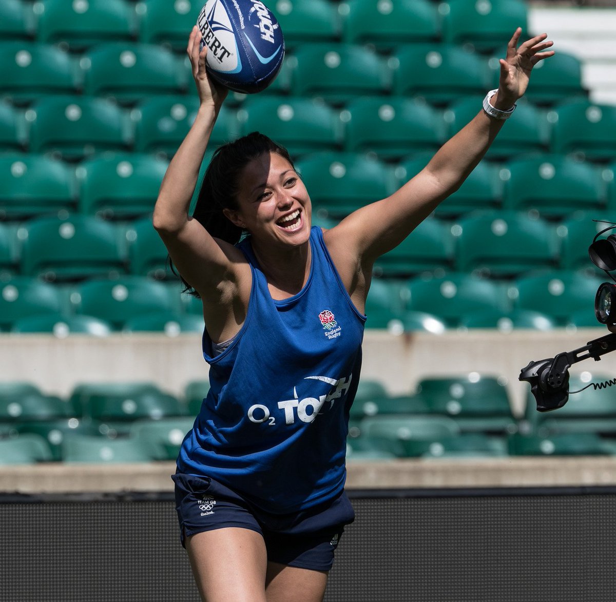 T1RugbyEngland's tweet image. When you realise you're playing #O2Touch with the girls this weekend 😁 #FridayFeeling  #O2TouchForAll