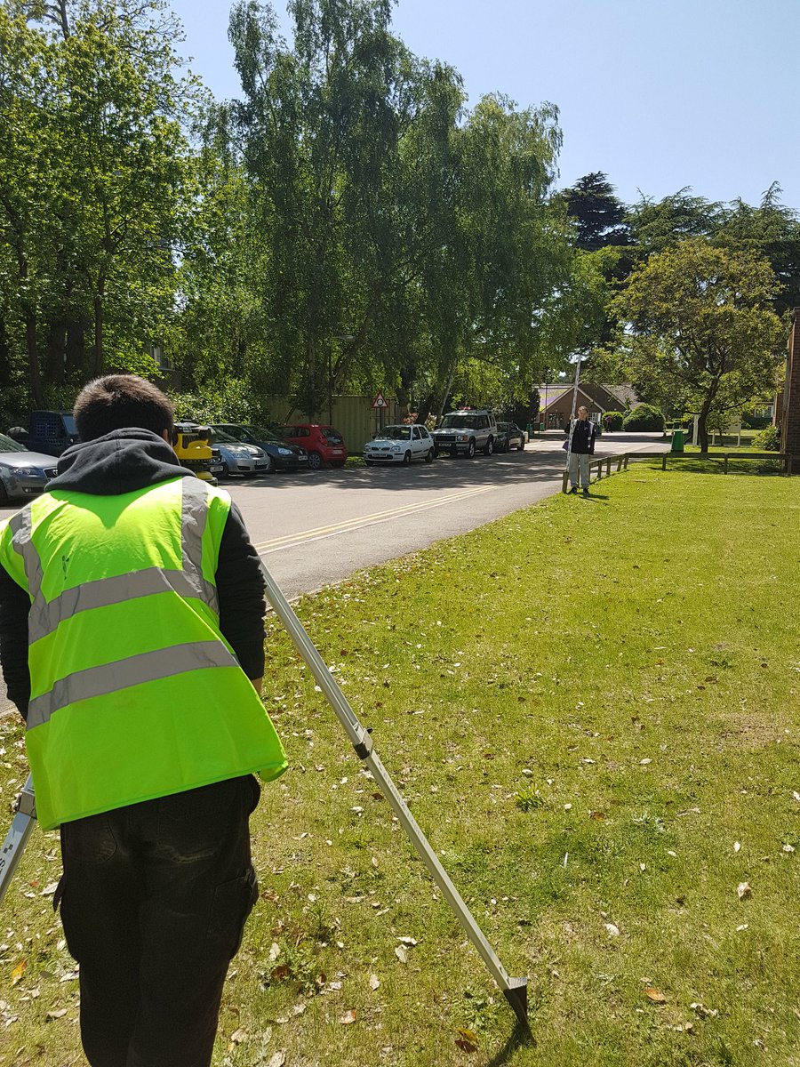 trowel63's tweet photo. Level 1 student Bradley @bates14_bradley learning to use an optical level and Naomi @naomiha89155564 holding the staff. @FEBrooklands @NOCN1 @GoConstructUK https://t.co/PQGTIkemu2