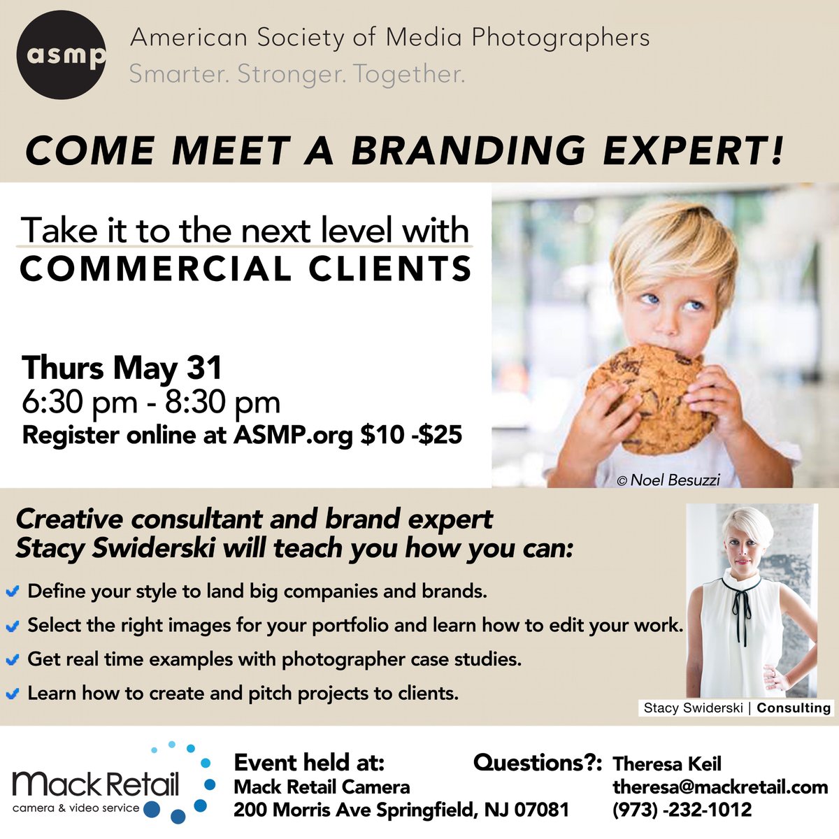 ASMPNJ's tweet image. Register today! Take your photography business to the next level by landing commercial photography clients. Check out ASMP NJs upcoming event at Mack Camera: asmp.org/nj/event/take-…