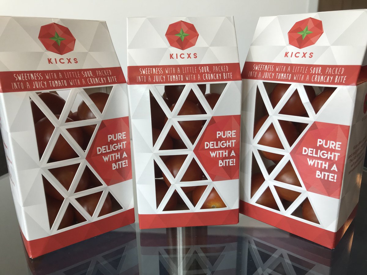 NEW; KICXS tomatoes <a href="/Levarht/">Levarht</a>! Kicxs tomatoes have a surprising, distinctive taste. Sweetness with a little sour; real adult snack tomatoes. There are several packaging options. The sustainable cardboard bag, see picture, or tailor-made packaging. Curious? Let us know!