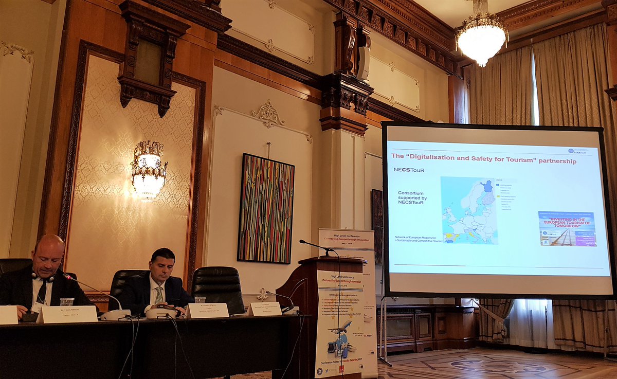 NECSTouR's tweet photo. NECSTouR Regions Connecting Europe through Innovation 🇪🇺🌍💡 @boldisenc presented #SafeDigitalTourism #Technological #Social and #Governance good exapmples on #Tourism #Innovation at #CEI2018 conference in Bucharest sponsored by @ClaudiaTapardel https://t.co/jzGjffx8md