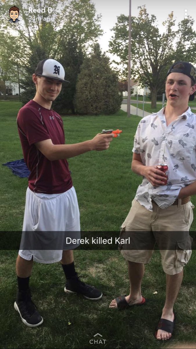 Nerf2k18's tweet photo. Yesterday Karl took down Casmey but wasn’t ready for Derek as Karl gets eliminated right after #watchyoback https://t.co/YyHKeDHd3C