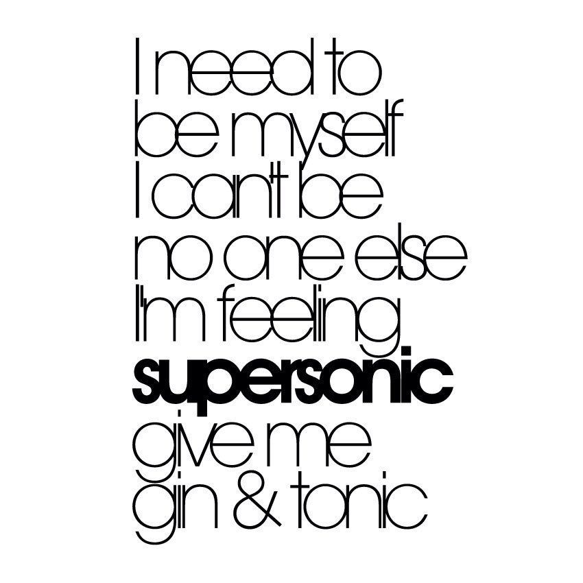Lyrics In Image Oasis Supersonic Oasis Supersonic