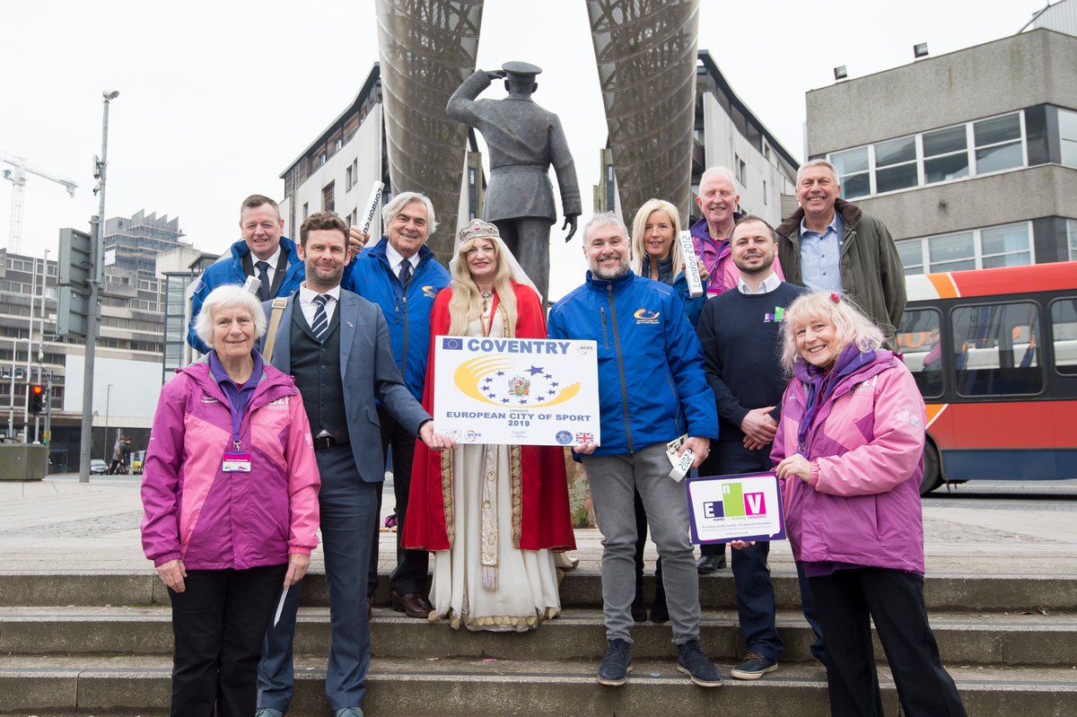 EnV_Coventry's tweet photo. What a result! #Coventry is European City of Sport 2019! Another major title secured showing what can be achieved in #partnership. Well done @CovSport we are proud to have helped to welcome the judges to our city. #ThisIsCoventry #Cityofsport2019 @CoventryCC #SocEnt #smcov https://t.co/pCKhnItwYR