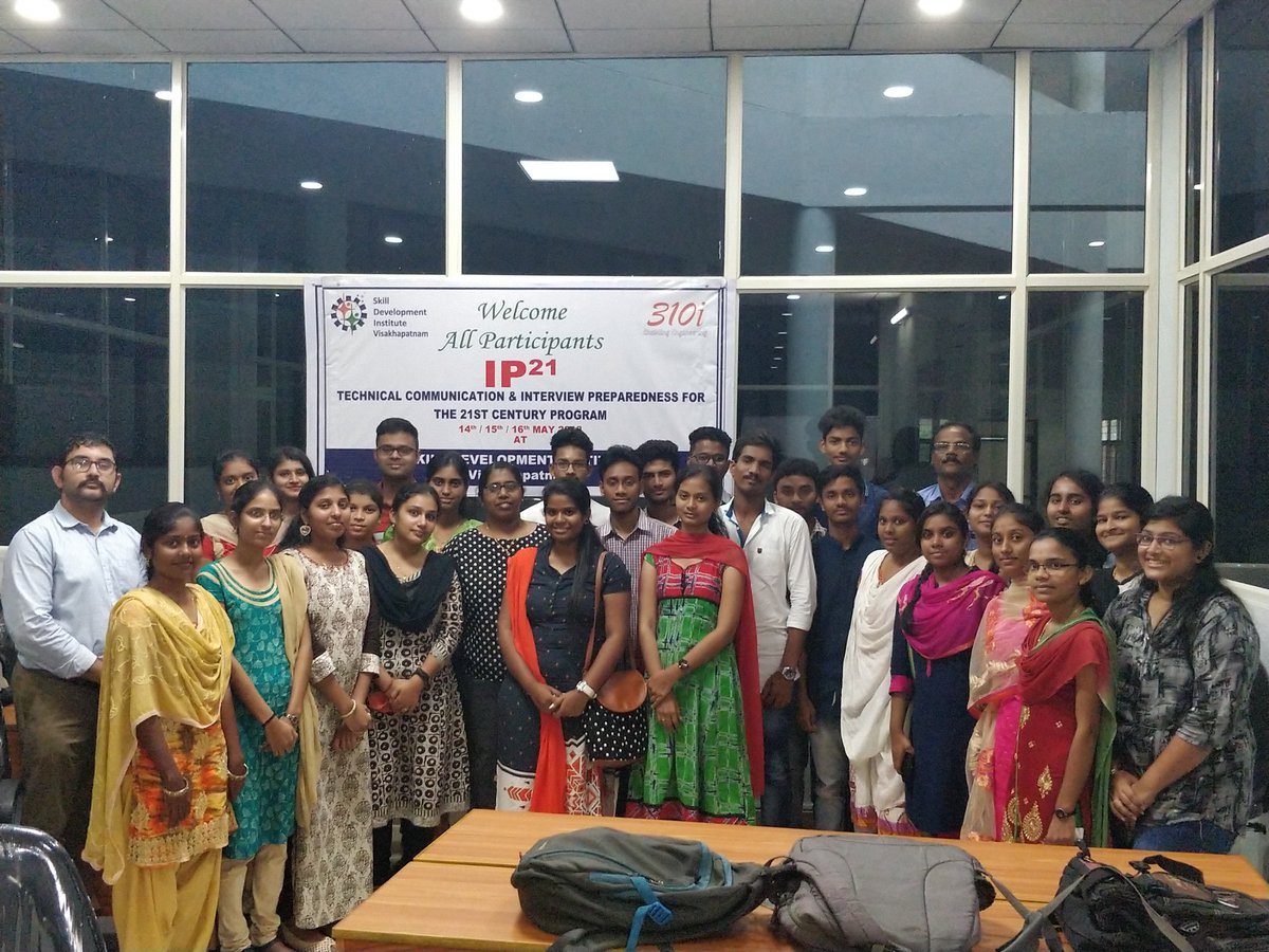 the310i's tweet photo. 3 days 22 institutions 70 participants! IP21-Preparing our NextGen graduates to face interviews & communicate professionally. Thanks from @sdivisakh & @the310i for the overwhelming support from students, parents, placement officers & college managements. #IP21 #SDI #310i https://t.co/ZM6YJQHfW3