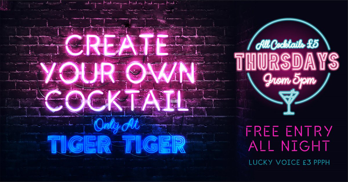 Friday is nearly upon us! Start your Weekend early, join us from 5pm and Create Your Own Cocktail for just £5!

#Thursday #Cocktails #Leeds
