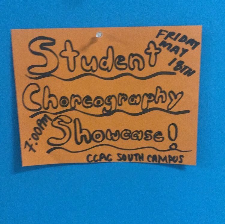 WAACStweets's tweet photo. Our student choreography showcase is tomorrow at 7 at the CCAC South Campus! https://t.co/GJB9Fi38RW