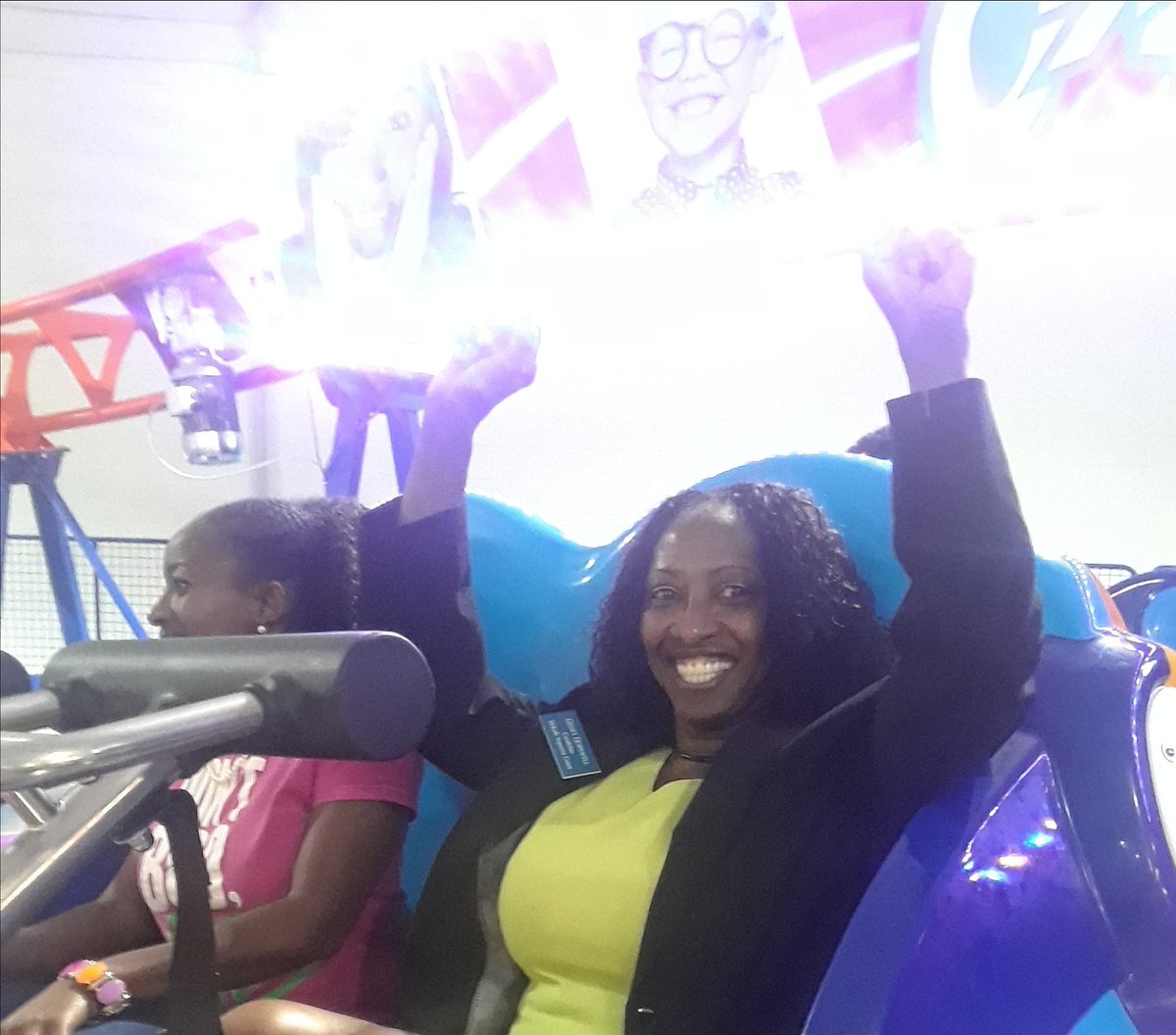 Genet4Judge's tweet photo. Riding the rollercoaster with Darshun Kendrick at Coffee With the Candidates at Fun Xcess!!! https://t.co/x4fcO38c5B