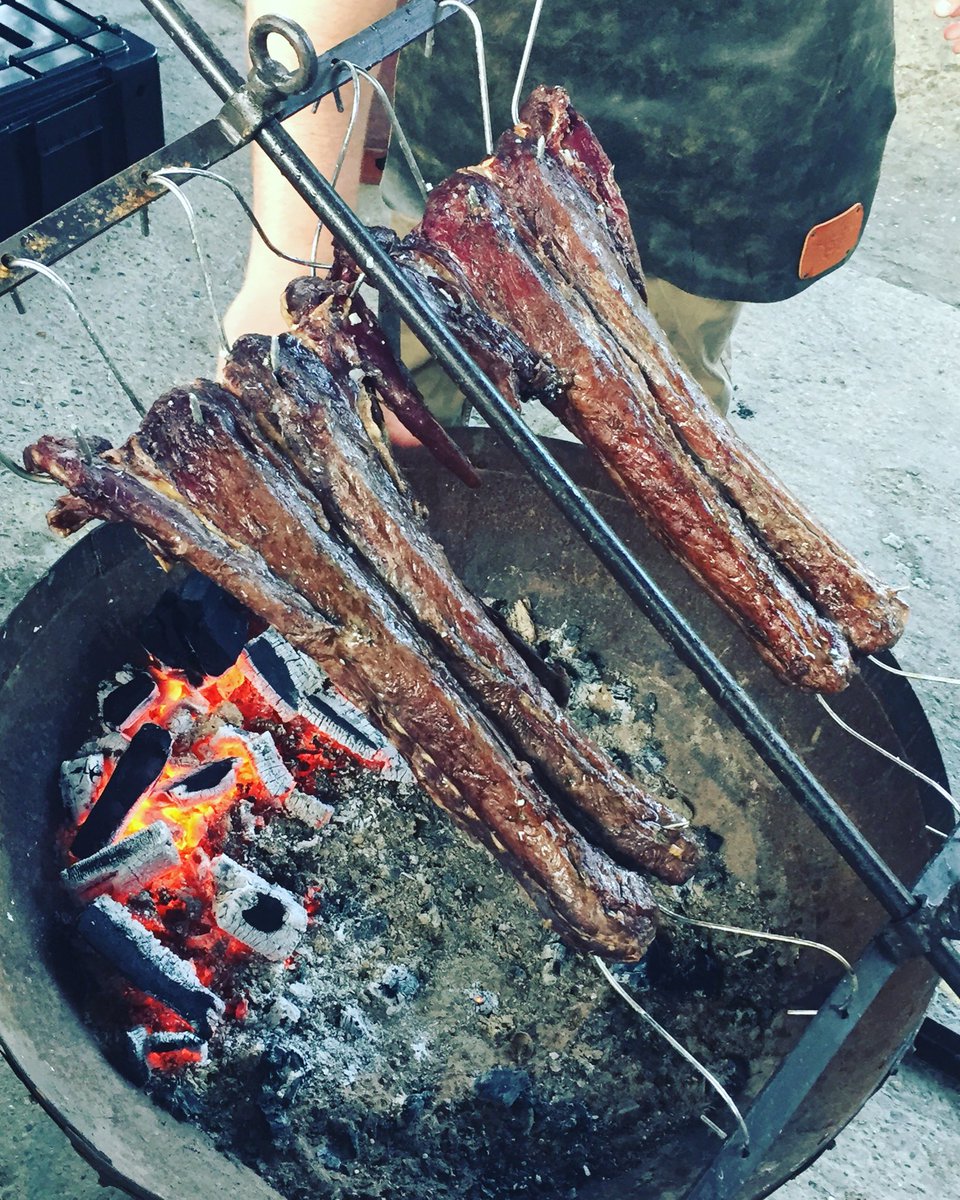 GametoEat's tweet photo. Serious game face with some dragonfly muntjac asado cuts over the @KadaiFirebowls. Slow cooked and delicious from @restaurant_pan https://t.co/yAwtp3SNgm