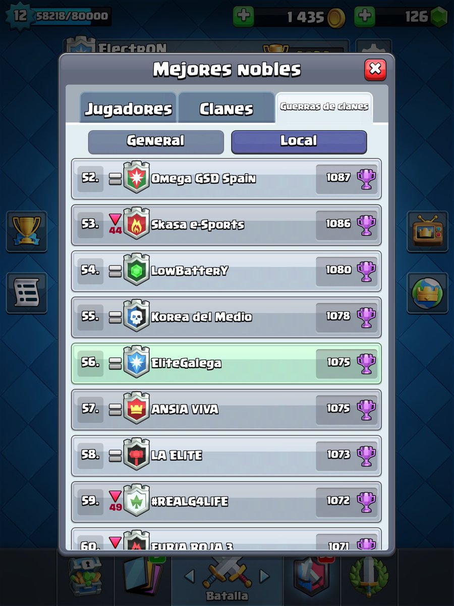 ¡Lo estamos petando en las guerras de clanes! 
Interesados en unirse al clan ➡️MD o enviar solicitud. 
Os esperamos🔝 PD: Feliz día da Letras Galegas🐙