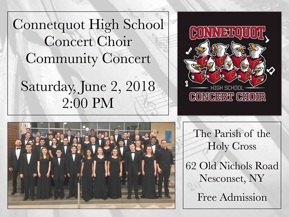 ConcertChoirCHS's tweet photo. The FIRST EVER CHS Concert Choir Community Concert is in two weeks. Class of 2017: come sing Danny Boy with us! Spread the word! https://t.co/Yz8pQbjsHi