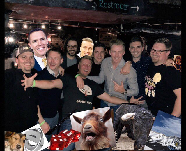 Token_Mario's tweet photo. Glad all the trading bros reunited this year 🚀🚀 #Concensus2018 

@PhilCrypto77 
@WhalePanda 
@CryptoCamel 
@TreyStewart14 
@zmann8531 
@CryptoCiaran 
@AltMinerD 
@CryptoGambleh 
@cryptoSqueeze 
@jackfru1t 
@DarbyOGill_ 
@albertdrosphoto 
@CBur36 
@btcfeen 
@BeMoreToday https://t.co/Cjrz8o3RWt