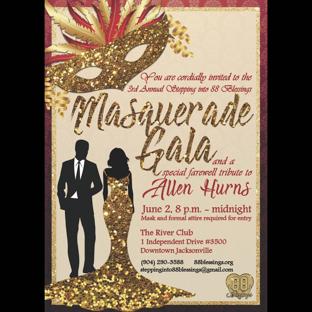 88BlessingsInc's tweet photo. We're 2 weeks away from the #MasqueradeGala, don't miss out on this EPIC event. Tickets & sponsorships are available. Purchase online at https://t.co/kbM8ntu4Io #SteppingInto88Blessings2K18 #88Blessings #HonoringSingleMothers #AllenHurnsTribute #AH17 #Agent88 #BlackTieEvent https://t.co/AGNA0X9iRn