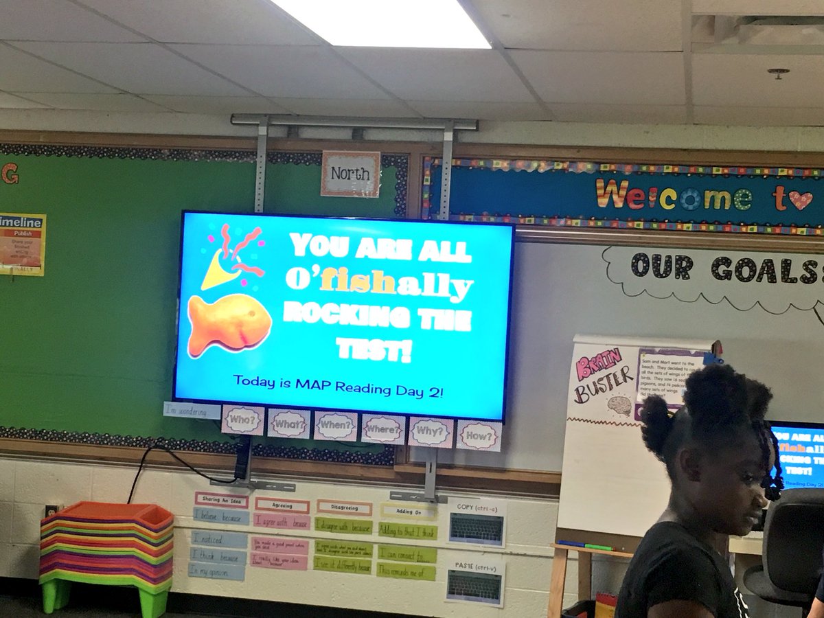 WW_3rd's tweet image. We “O’fishally” 🐠 rocked the MAP Reading Test!!! We start the Math portion next Tuesday! Thank you, parents, for the epic little notes of encouragement! We love reading them each morning! 📝❤️ #nwea #maptesting #growth
