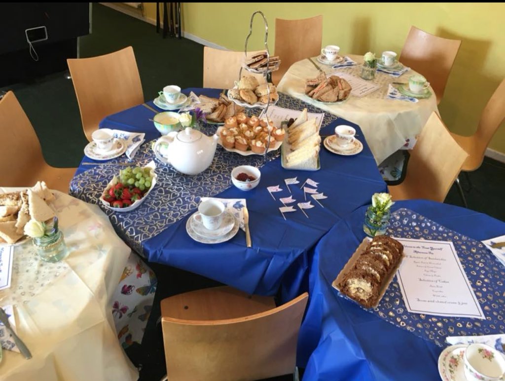 CamfanHub's tweet photo. We served up a ‘treat yourself’ Afternoon tea in aid of #MentalHealthAwarenessWeek 💚☕️
#breakthestigma #letstalkaboutit #makeyourselfapriority 

@poblgroup @Gwaliatweets @GwaliaCandS https://t.co/ptMjm501yM