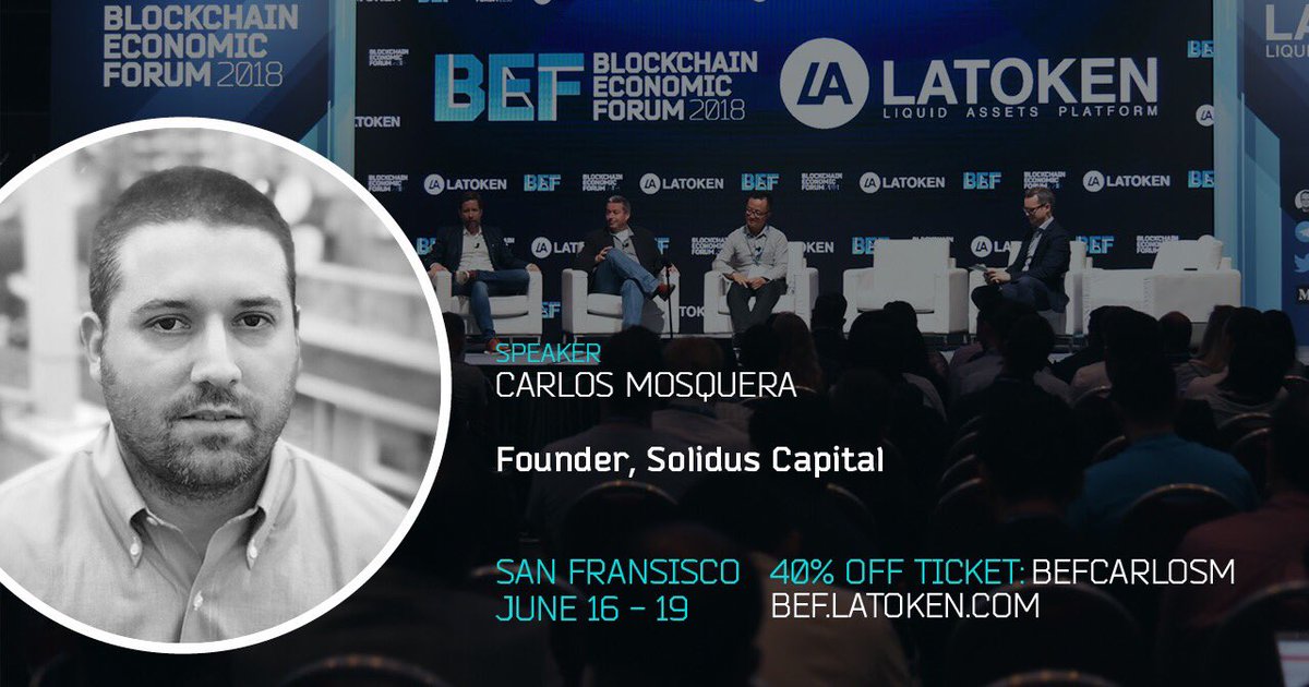 I’ll be speaking at Blockchain Economic Forum, San Francisco, June 16-19 about Latam’s OTC Markets, Digital Assets Management Strategies and Mining Operations.